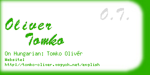 oliver tomko business card